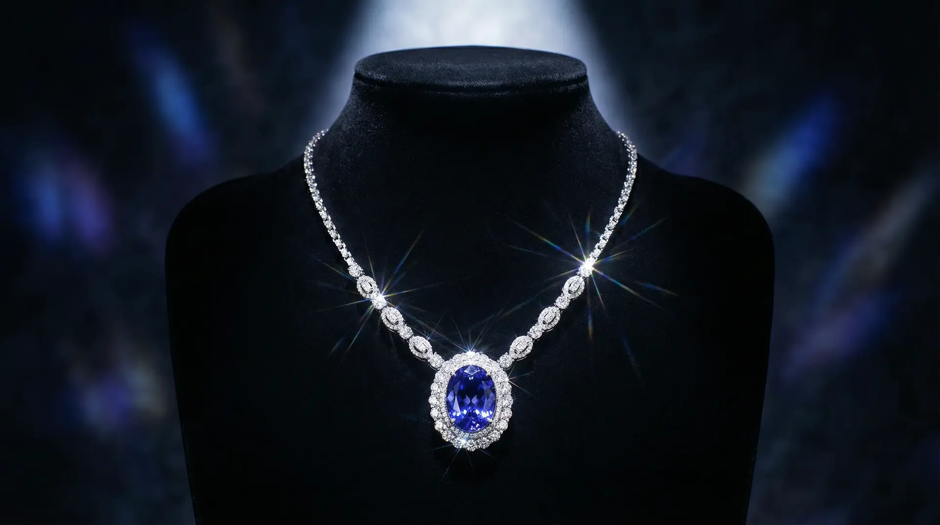 传世之作海洋之心坦桑石项链 - 女神视频